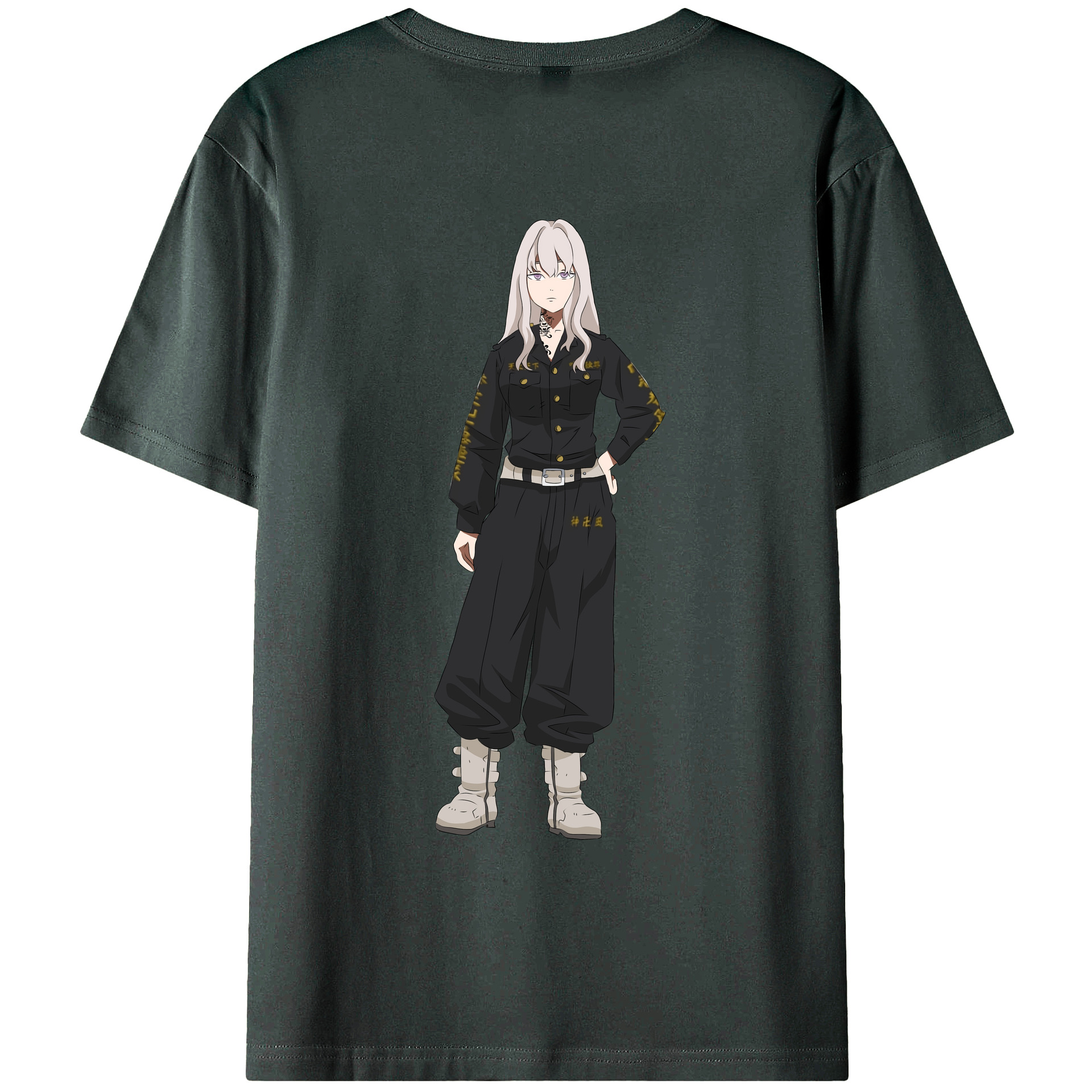 （画像用） 東京リベンジャーズ Tokyo Revengers 綿100％ メンズ半袖Tシャツ（バックプリント） 通気性